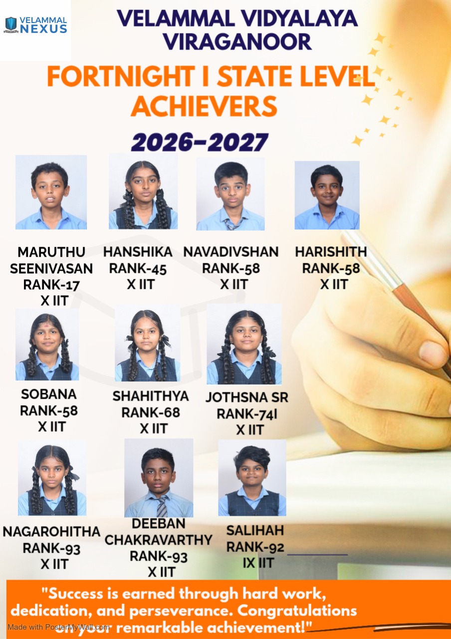 FORTNIGHT 1 STATE LEVEL ACHIEVERS 2026-2027