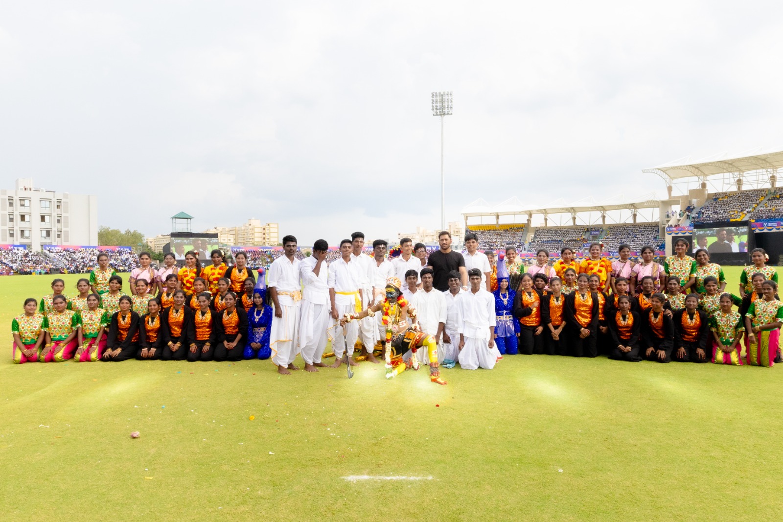 Velammal's Cultural Stars with MS Dhoni